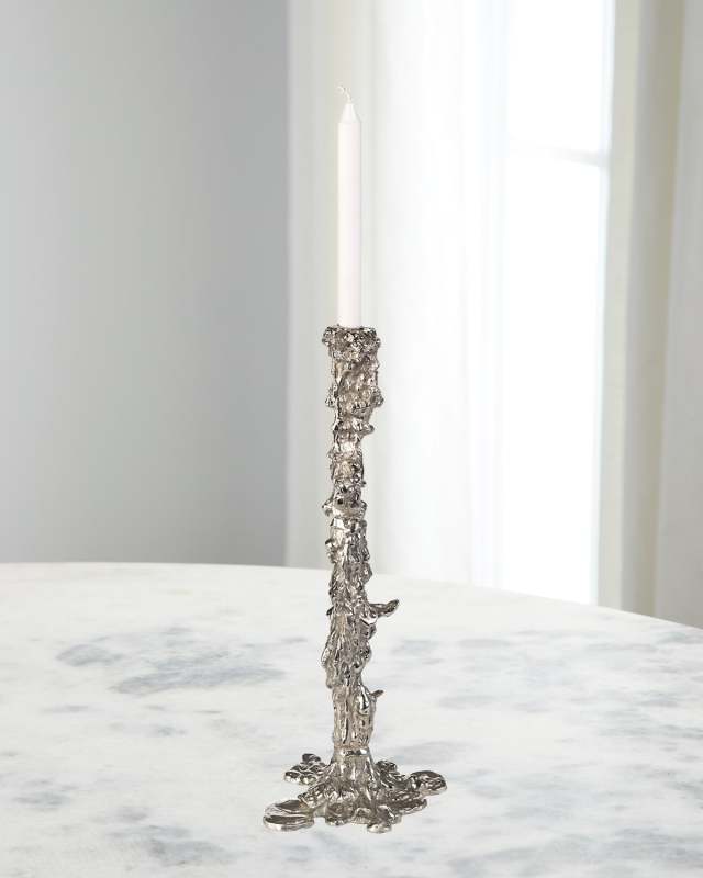 Silver Drip Candle Holder - 20"